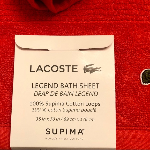 Lacoste Bath Nwt Lacoste Large Bath Towel And Bath Mat Poshmark